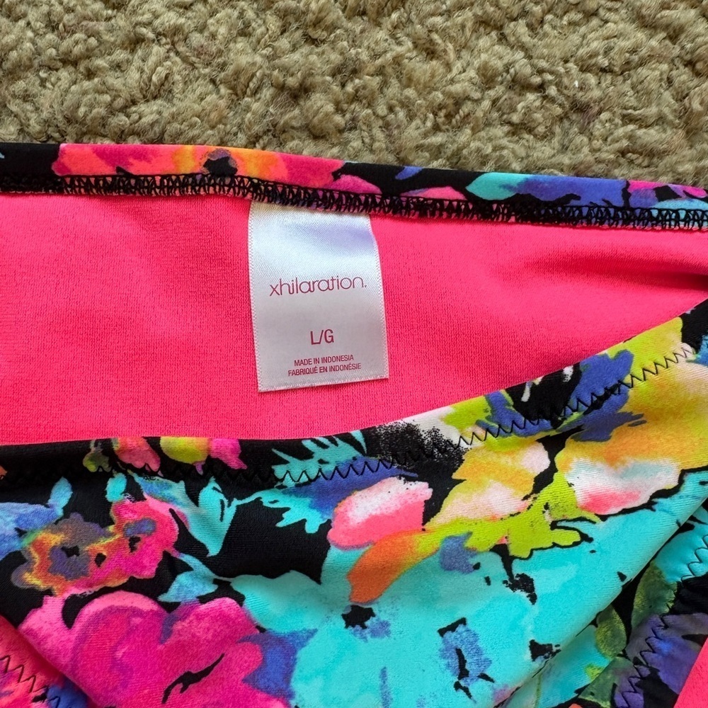Xhilaration Multicolor Floral Bikini Bottom Tropical Vacation Spring Break - Picture 2 of 3